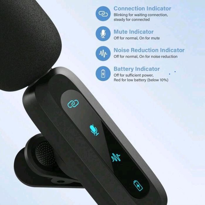 HITOZON Microfone de lapela sem fio