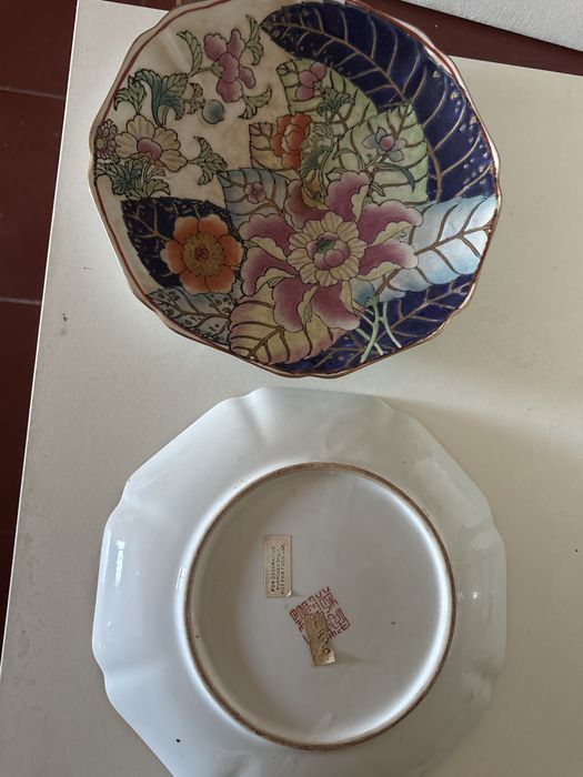 Pratos decoração japonesa Kutani moderna