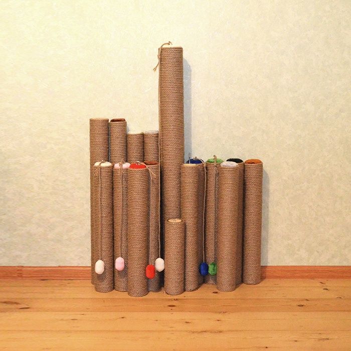 Змінні стовпи на кігтеточку Ø10та7см сизаль/бавовна/джут, когтеточка,