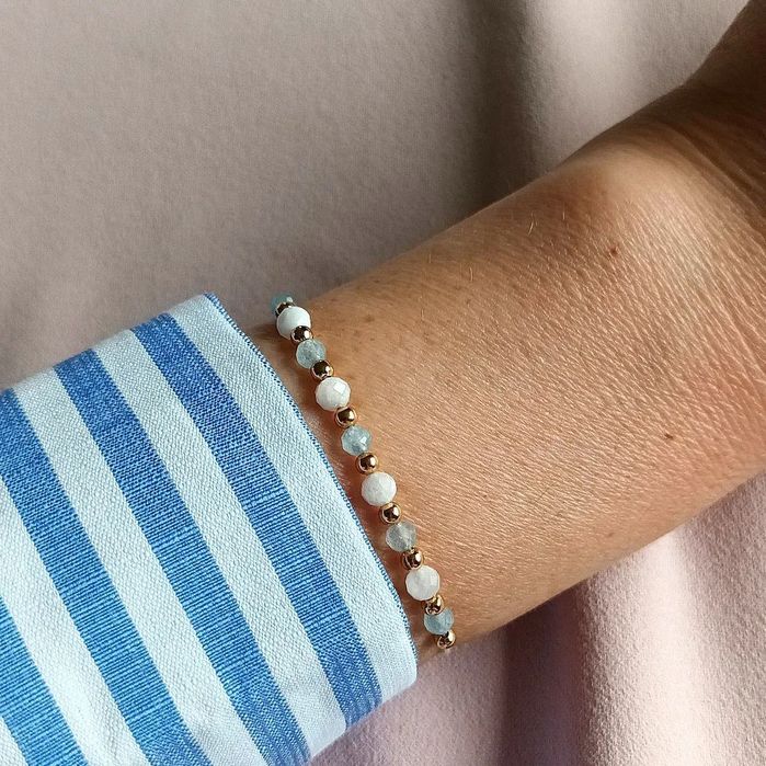 Bransoletka zodiakalna rak. Prezent. Rękodzieło