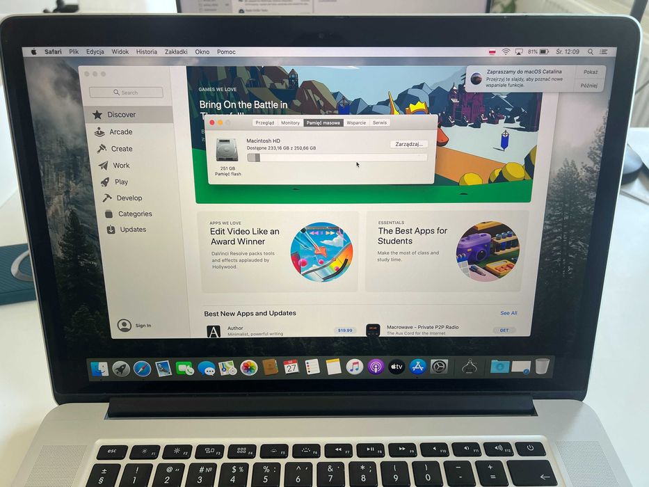MacBook Pro Retina 15 A1398 z nową baterią