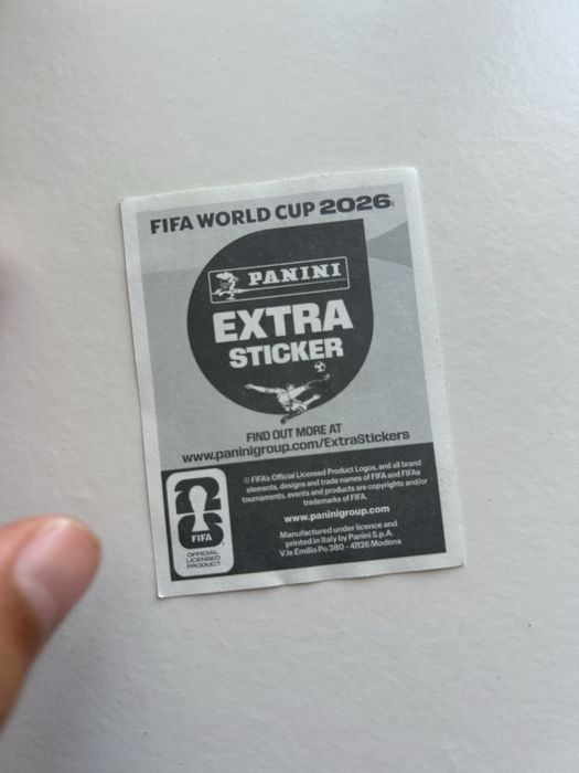 Extra sticker Vini 2026