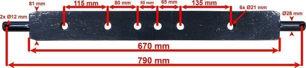 BELKA POPRZECZNA Polowa Podnośnika Ursus C-330 C-360 +Zawleczki [8930]