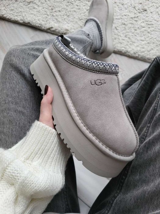 Уггі UGG Tasman Platform All Grey premium угги осінні/зимові з хутром