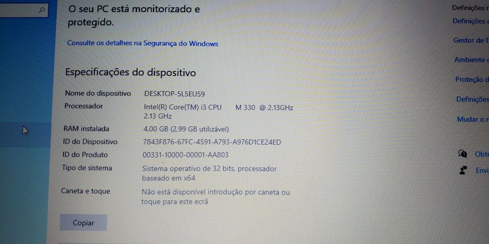 Portátil Toshiba imaculado