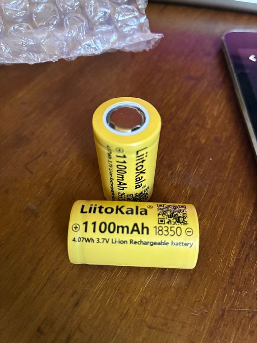Акумулятор 18350 LiitoKala 1100 mAh 3.7V 10A Li-Ion Без захисту