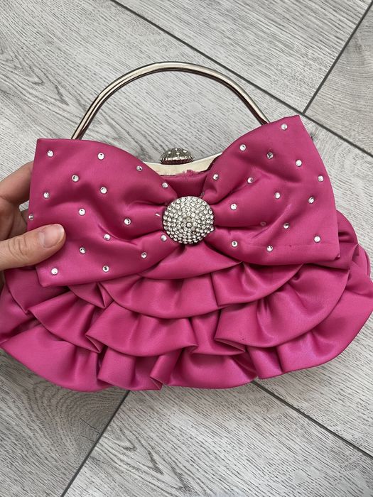 Жіночий рожевий клатч сумочка