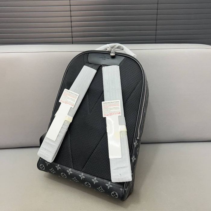 Рюкзак Louis Vuitton мужской черный кожаный monogram оригинал