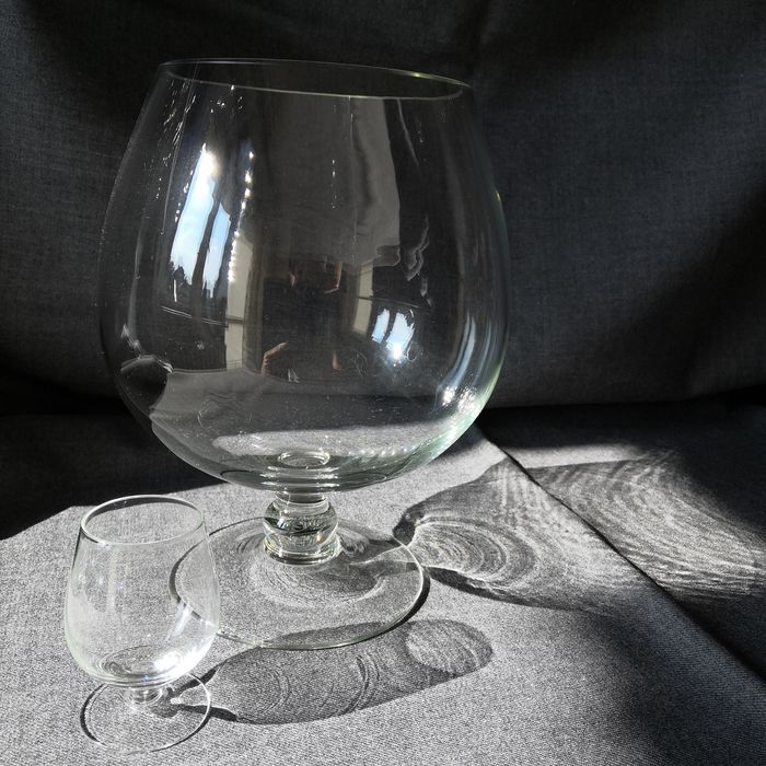 Wazon szklany kielich, kieliszek do koniaku