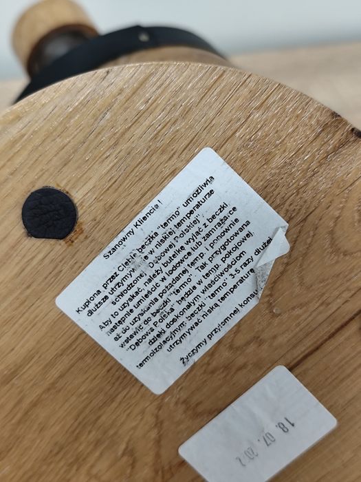 Beczka termo dębowa 0,7 l z butelką