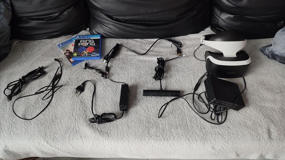 Zestaw VR PS4 PS5 okulary plus pełne okablowanie