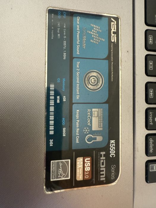 Computador portátil ASUS K550C64737948278787122