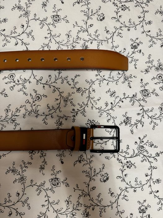 pasek męski tommy brązowy