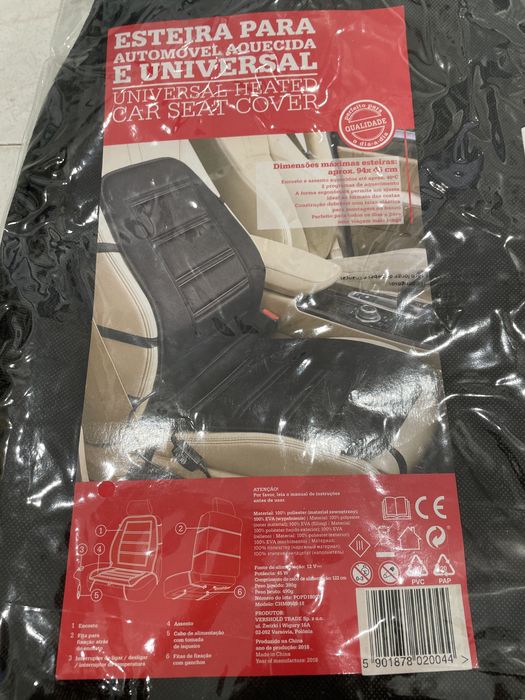 2 Esteiras / forras para automovel aquecida universal