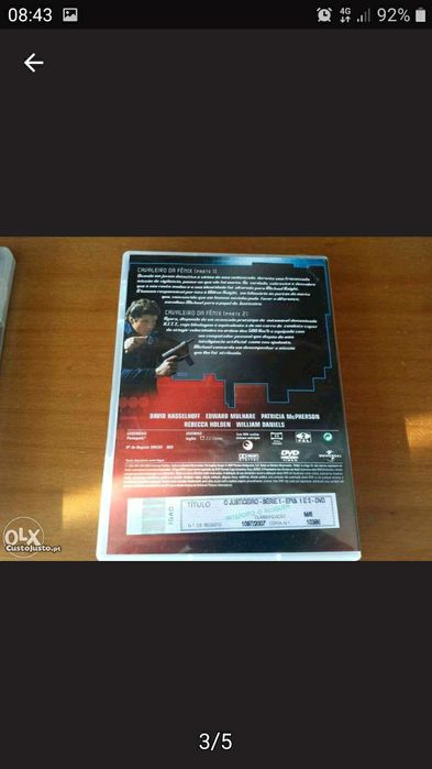 Colecção de filmes justiceiro originais *NOVOS*