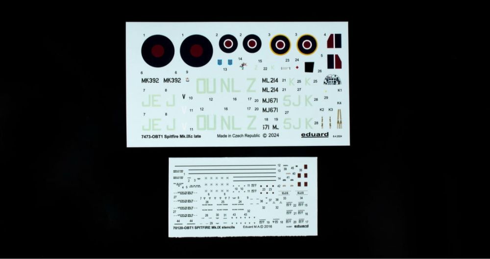 Eduard 7473 model 1:72 samolot Spitfire Mk.IXc Late