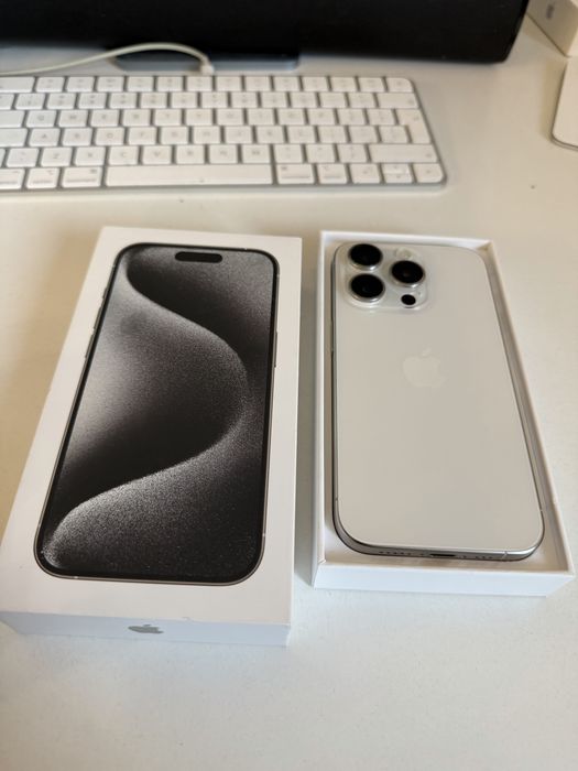 Bateria 95% iPhone 15 Pro 256gb White Titanium Stan Idealny