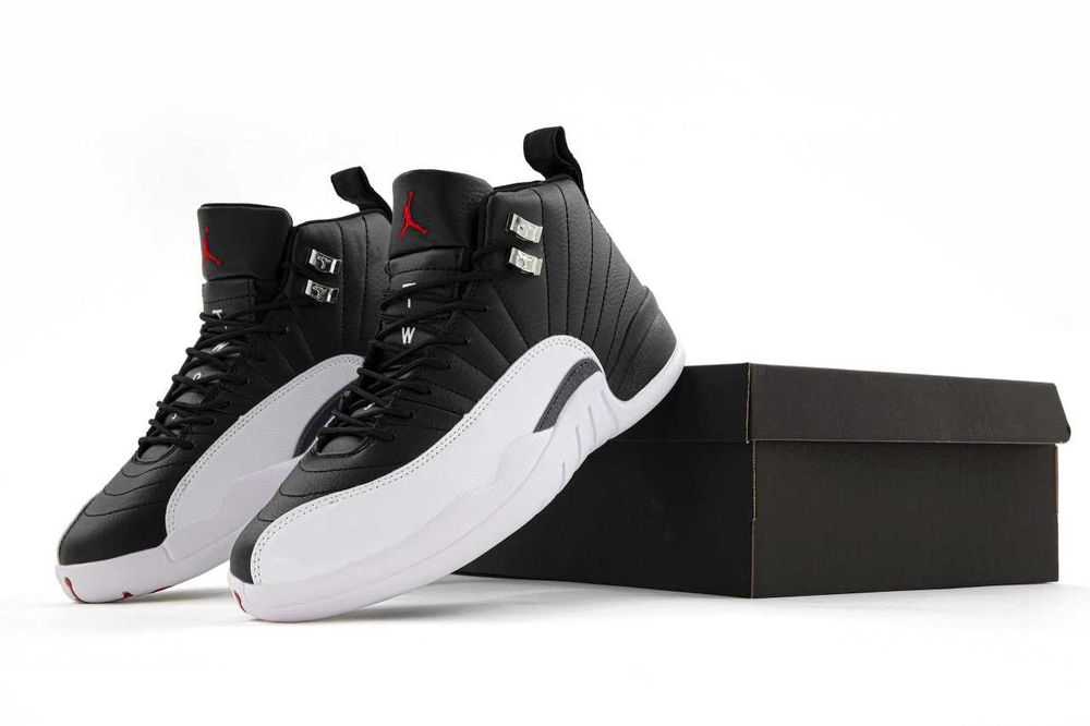 Мужские кроссовки Nike Air Jordan 12 Retro "Black/White" 41-45