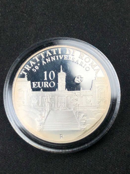 Itália 2007 - Estojo Prata Proof 10€ -50º Aniversário- Tratado de Roma