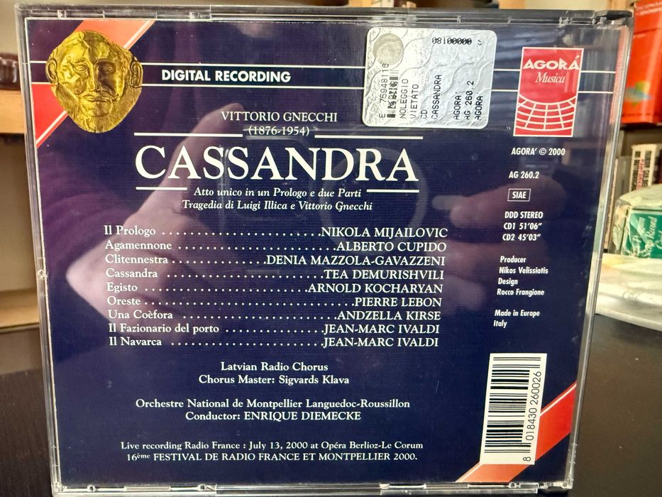 Vittorio Gnecchi – Cassandra – Orchestre Montpellier, Enrique Diemecke