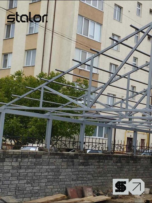 Металічні навіси для авто . Навіси під машину. Металевий навіс під ключ ІФ