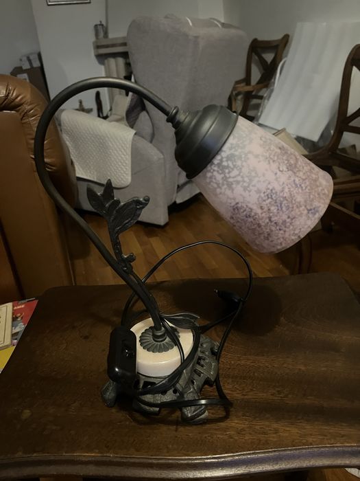 Candeeiro vintage com base em mármore