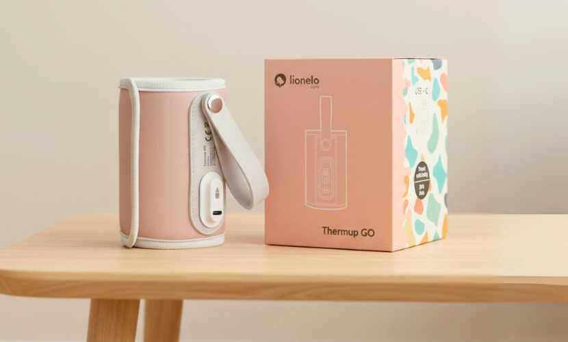 Lionelo Thermup Go Pink Baby Podgrzewacz Zgrabny USB 42°C Cicha Praca