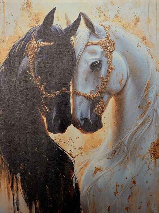 Konie Obraz Jeździectwo. Koń Arabski. Mustang. Prezent dla jeźdźca.