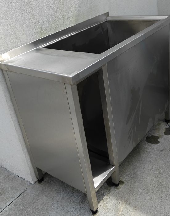 Móvel inox com cuba para hotelaria lavagens gorduras
