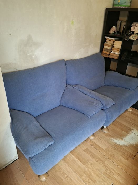Komplet 2 wielkich foteli Loveseat niebieskie Okazja 200zł za całe 2szt