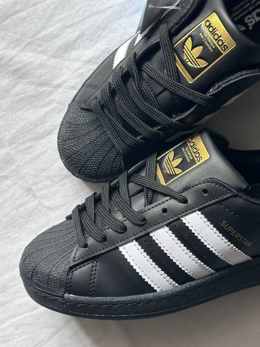 Adidas Superstar Black White кросівки адідас суперстар чорні