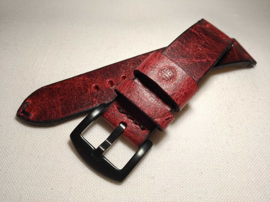 Pasek skórzany do zegarka Vintage 20 mm - Full Grain , szybki montaż