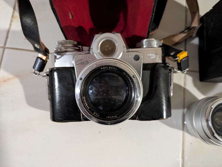 Rara Zeiss Ikon Contarex Bullseye + 3 Lentes (Para Restauro/Peças)