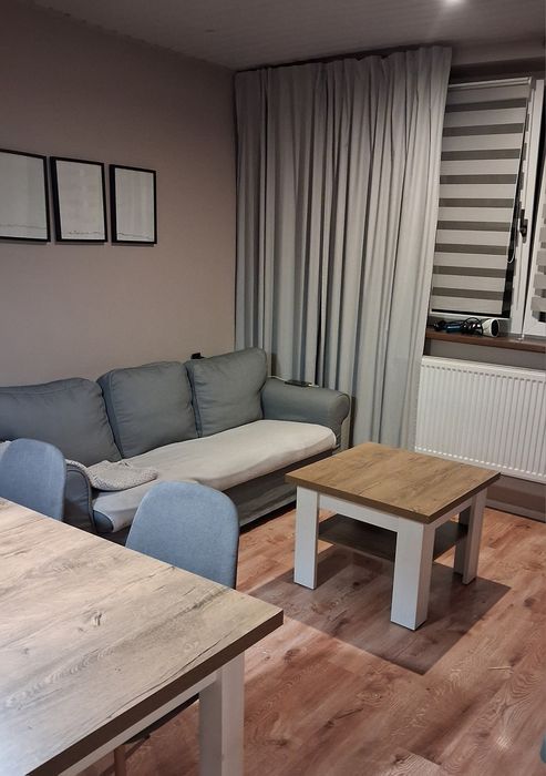 Zestaw do salonu stół + krzesła + ława