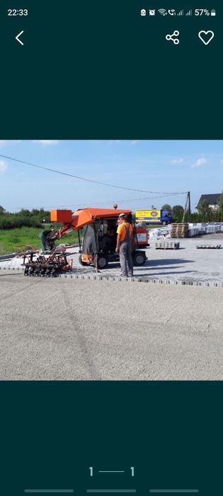 Wynajem układarki do kostki brukowej