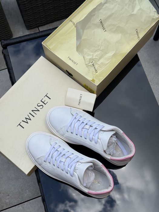Sneakersy Skórzane Twinset Milano