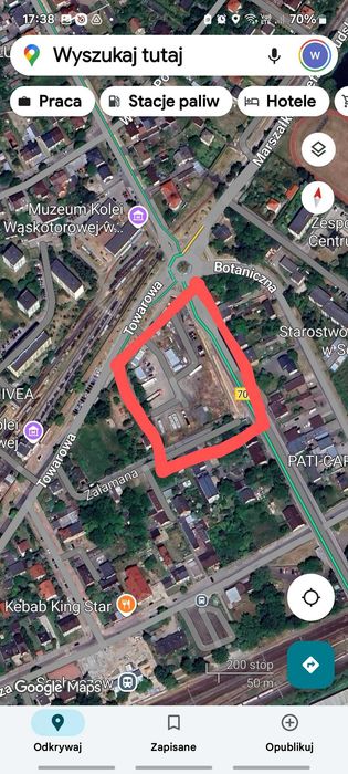 wynajmę plac 7500 m2  centrum Sochaczew