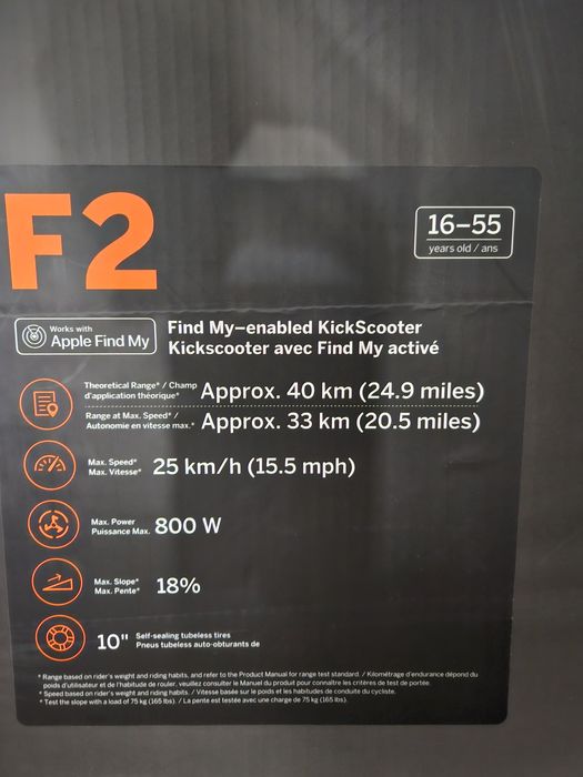 Trotinete Segway ninebot scooter f2e - Nova c/garantia