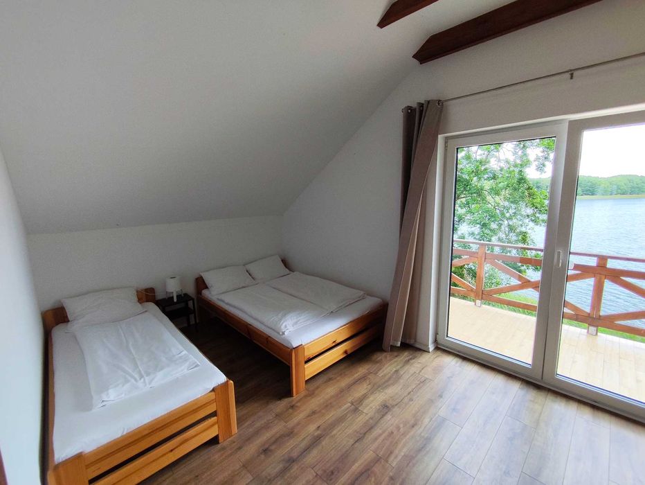 Dom na Mazurach przy jeziorze z Basenem Dłużec,Mikołajki, Mrągowo