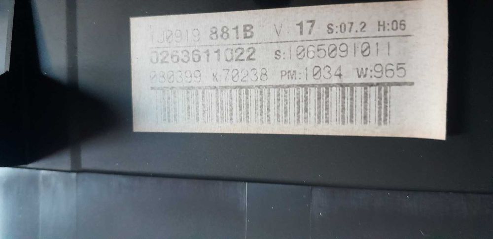 Licznik Zegary 1J0'919881B Vw Golf mk4 IV Bora 1.6 SR AKL