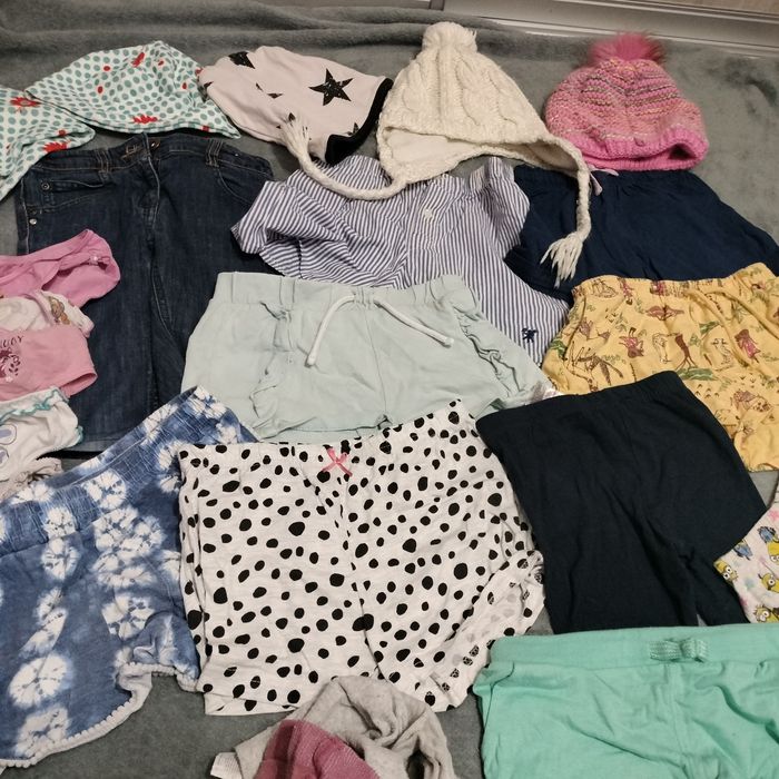 Duża paka ubrań dla dziewczynki 75 sztuk, rozmiar 122