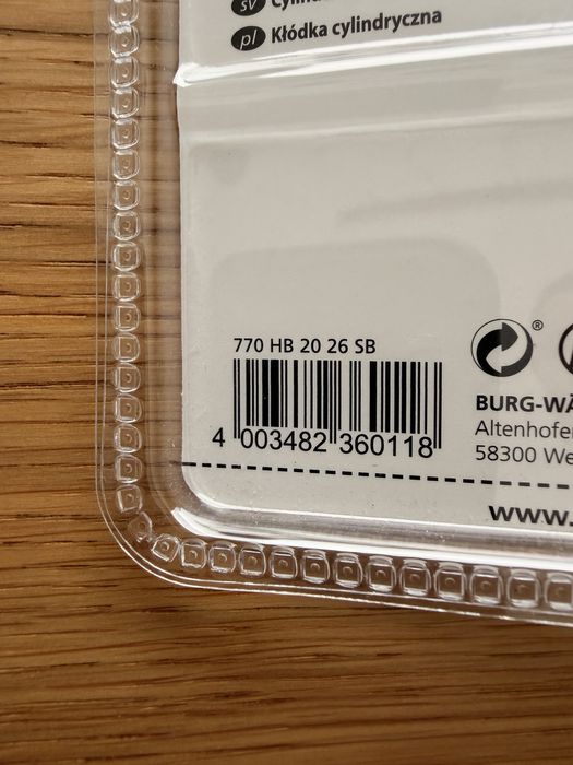 Kłódka mini 20mm kabłąk 3,5mm Burg Wachter model 770HB 20 26