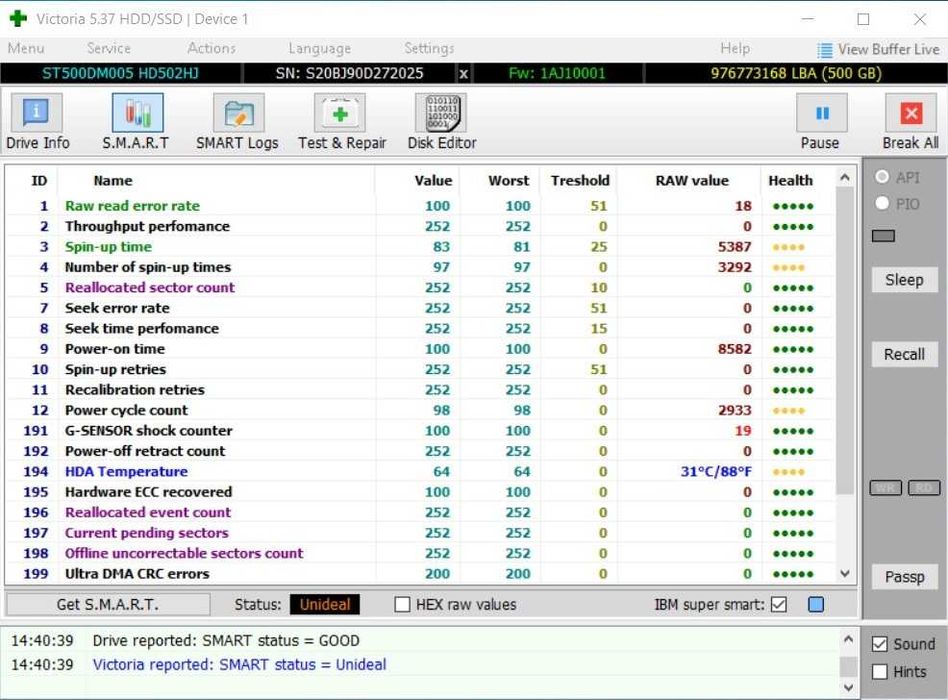 Жорсткий диск для ПК 3.5" HDD Samsung ST500DM005 500GB SATA II