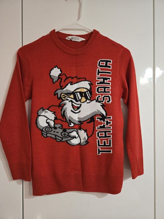 Sweter chłopięcy święta Mikołaj 134 140