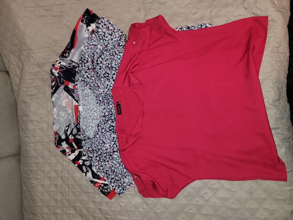 3 bluzki krótki rękaw 44-46