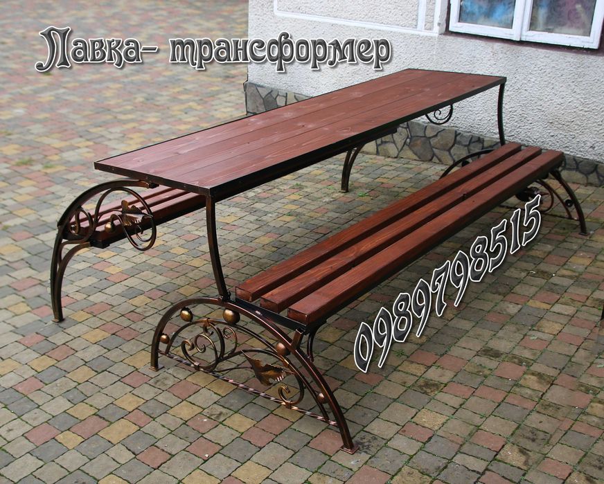 Розкладний стіл. Лавка трансформер