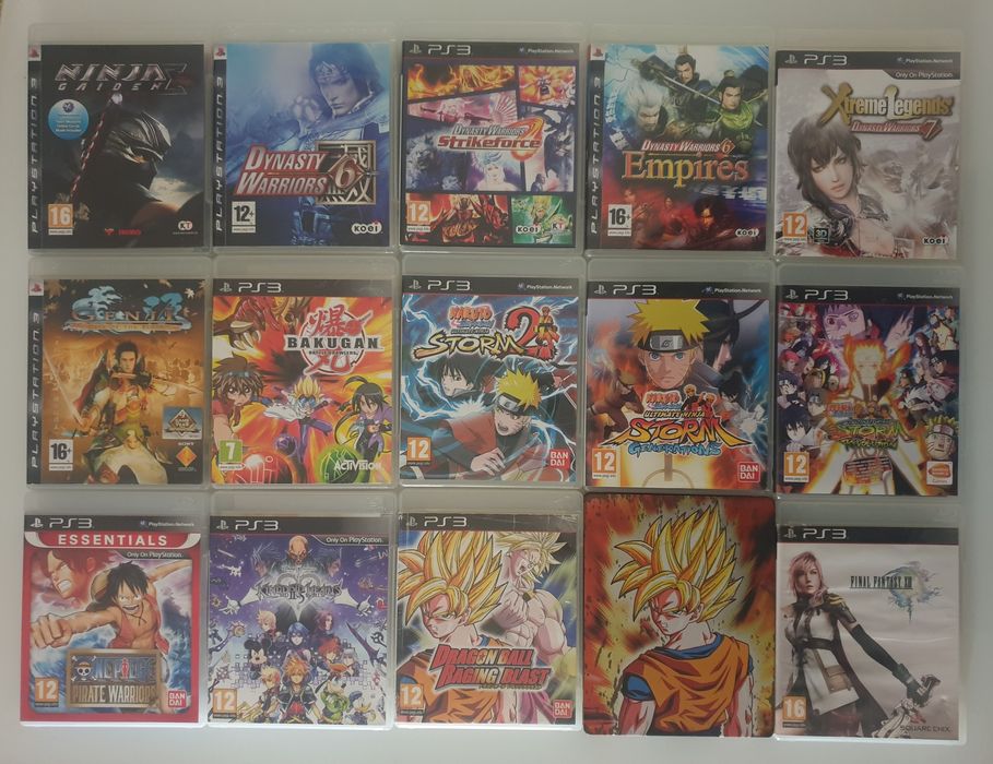 Naruto,Kingdom Hearts,Final Fantasy,Dynasty Warriors PS3