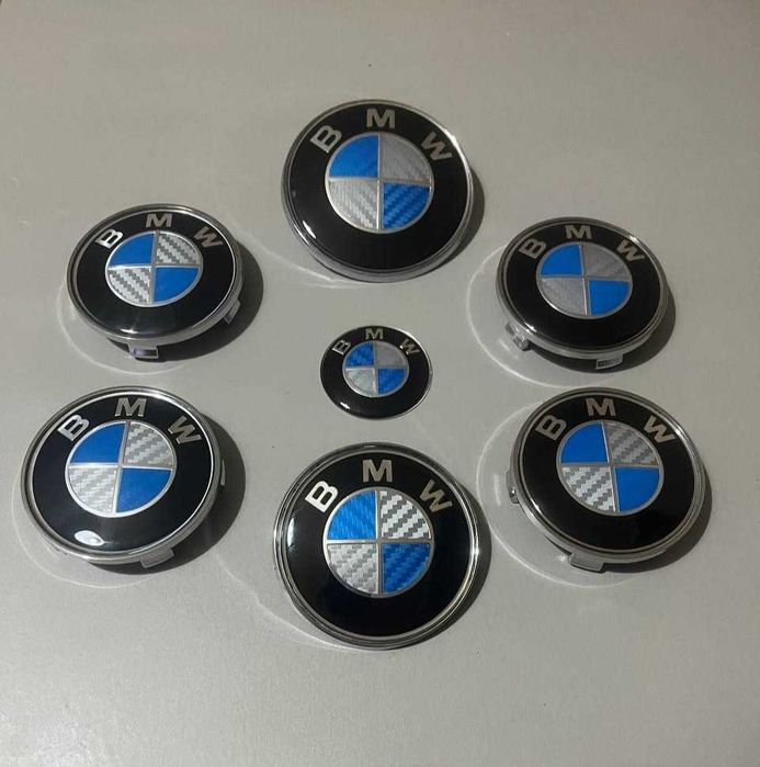 Emblemas BMW Carbon Azul Capot Mala Jantes Volante