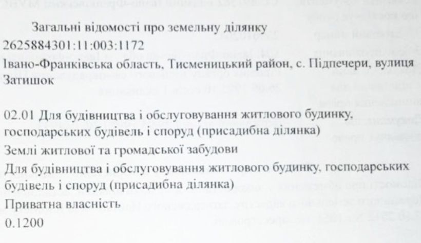 Продаж земельної ділянки 12 сот під будівництво в Підпечерах