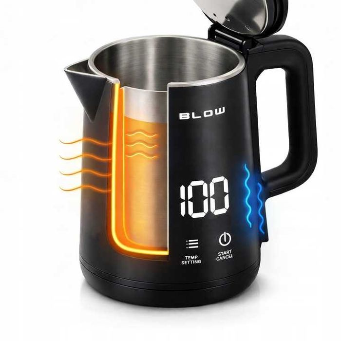 Wyświetlacz LCD Czajnik regulacja temperatury bezprzewodowy 2200W LED